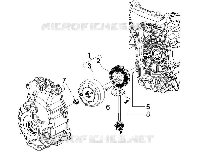 Volant magnetique PIAGGIO PIAGGIO-SCOOTER 125 X8 2006  X8 Potenziato
