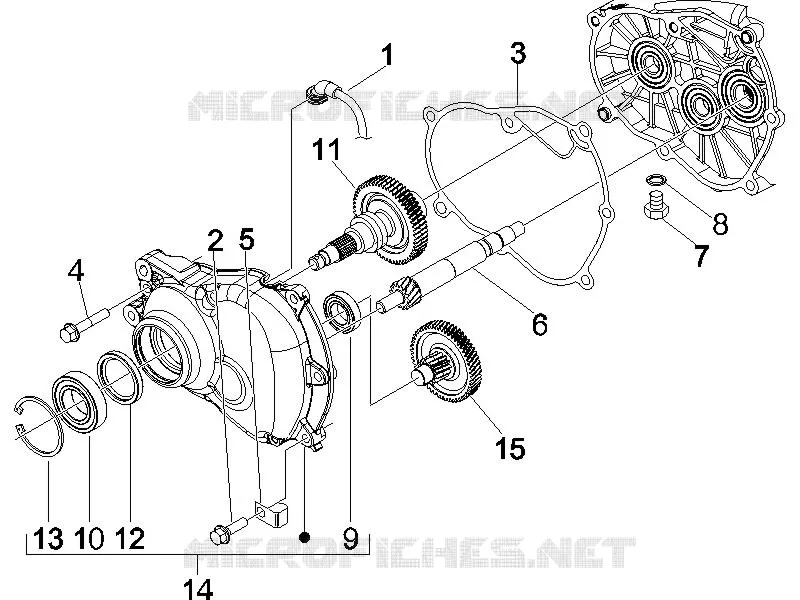 Ensemble réducteur PIAGGIO PIAGGIO-SCOOTER 125 X8 2006  X8 Premium Euro 2