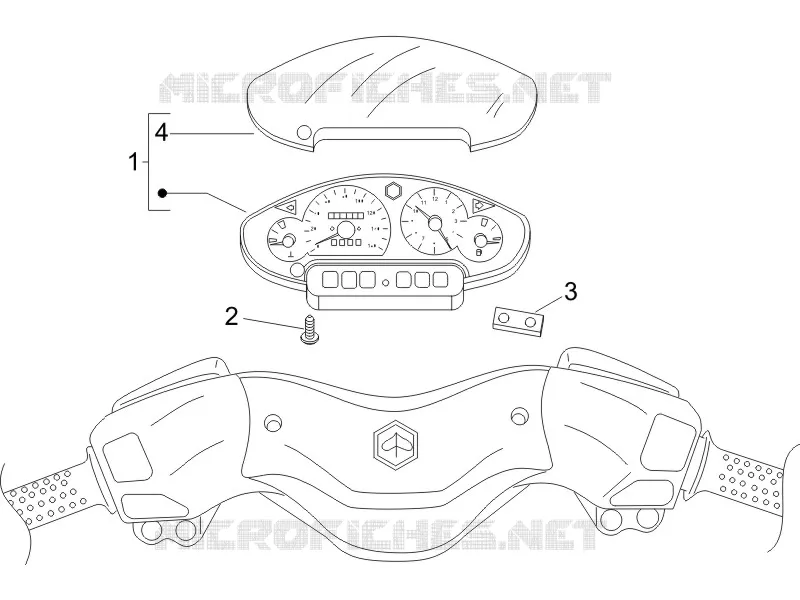 Groupe instruments - Cruscotto PIAGGIO PIAGGIO-SCOOTER 125 X8 2006  X8 Premium Euro 2