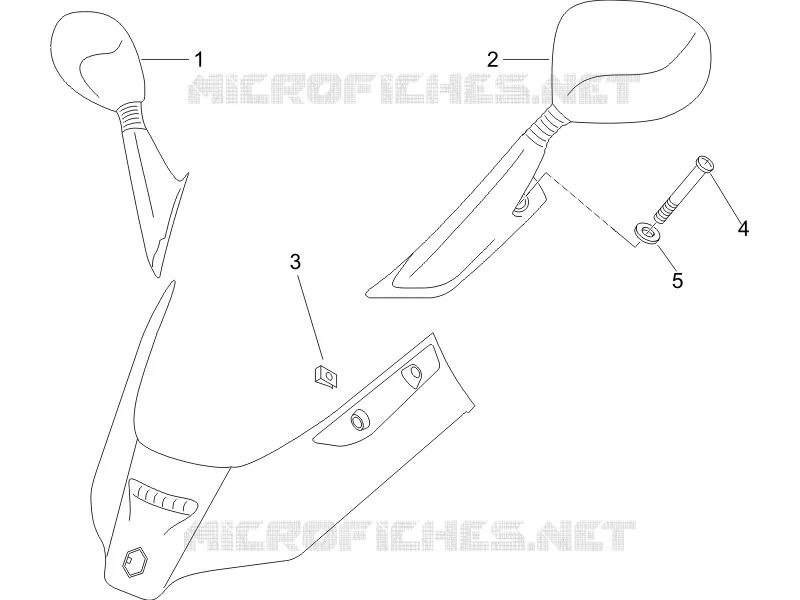 Rétroviseur/s PIAGGIO PIAGGIO-SCOOTER 125 X8 2007  X8 Premium Euro 3