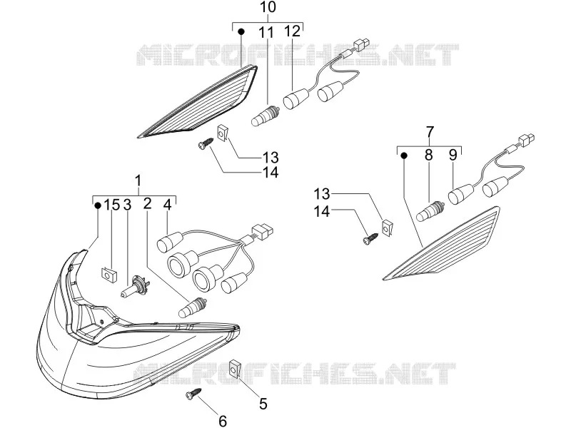 Eclairages avant - Clignotants PIAGGIO PIAGGIO-SCOOTER 125 X8 2007  X8 Premium Euro 3