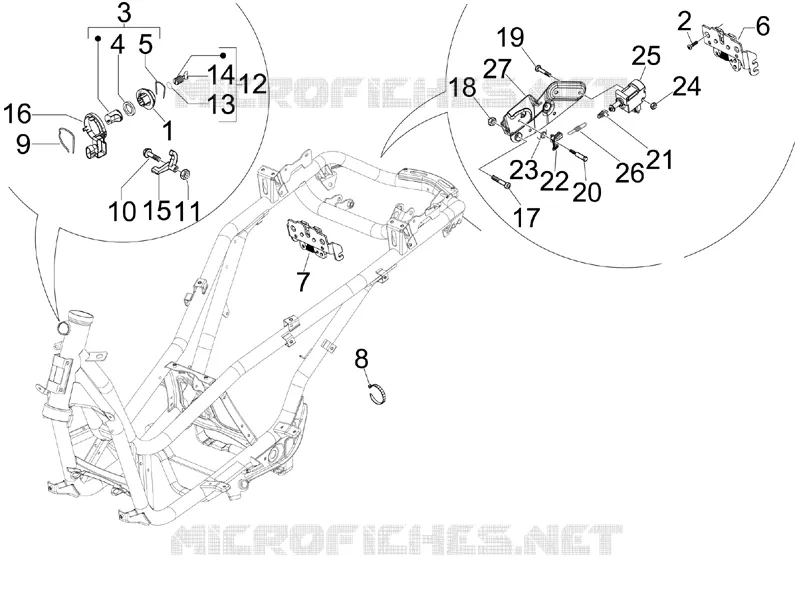 Serrures PIAGGIO PIAGGIO-SCOOTER 125 X8 2007  X8 Premium Euro 3