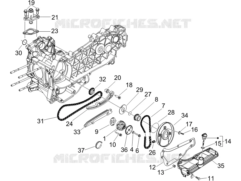 Pompe à huile PIAGGIO PIAGGIO-SCOOTER 125 X8 2006  X8 Street Euro 2