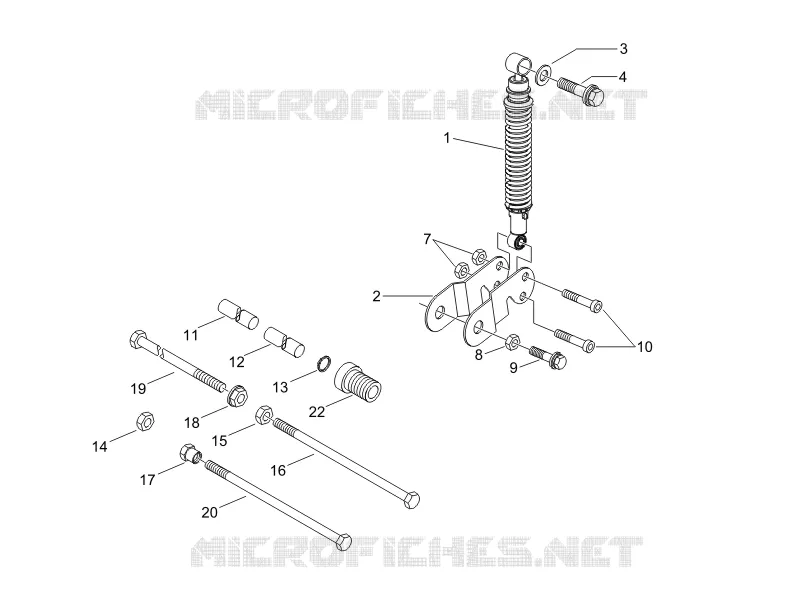 Suspension arrière - Amortisseur/s PIAGGIO PIAGGIO-SCOOTER 125 X8 2007  X8 Street Euro 2