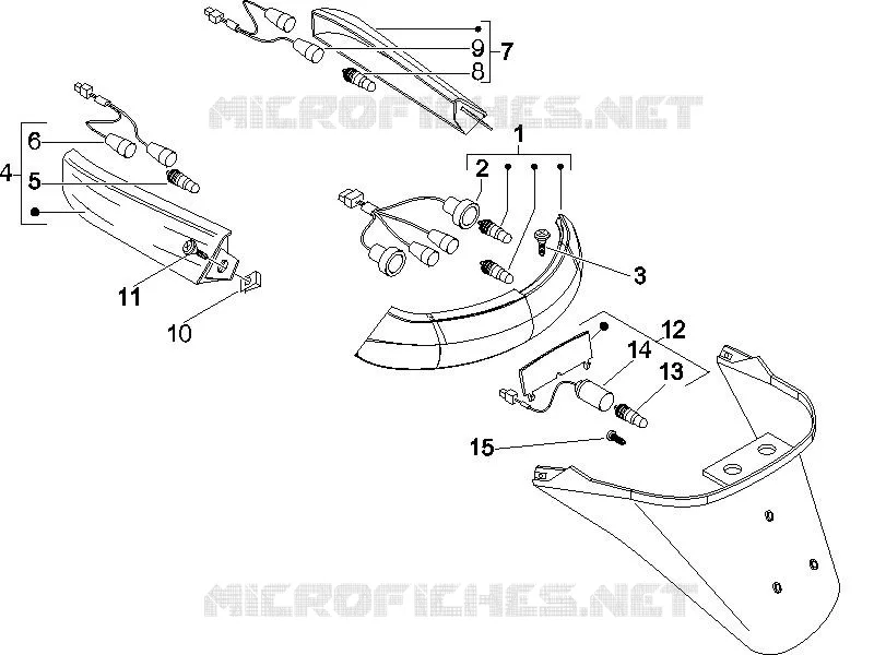 Eclairages arrière - Clignotants PIAGGIO PIAGGIO-SCOOTER 150 X8 2008  X8 Street Euro 2