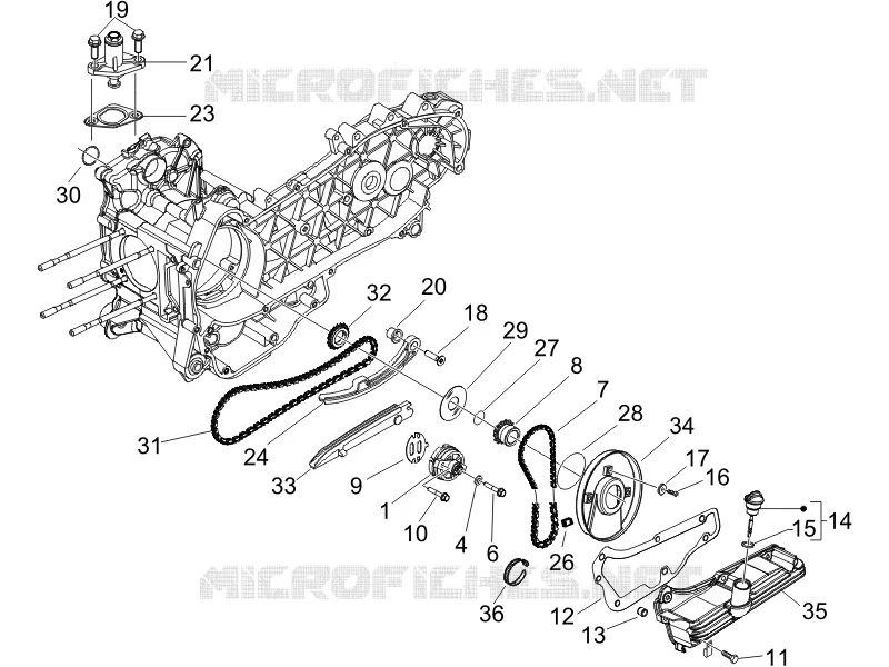Pompe à huile PIAGGIO PIAGGIO-SCOOTER 150 X8 2006  X8 Street Euro 2