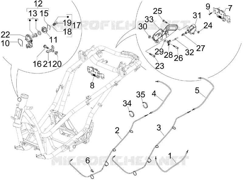 Serrures PIAGGIO PIAGGIO-SCOOTER 150 X8 2007  X8 Street Euro 2