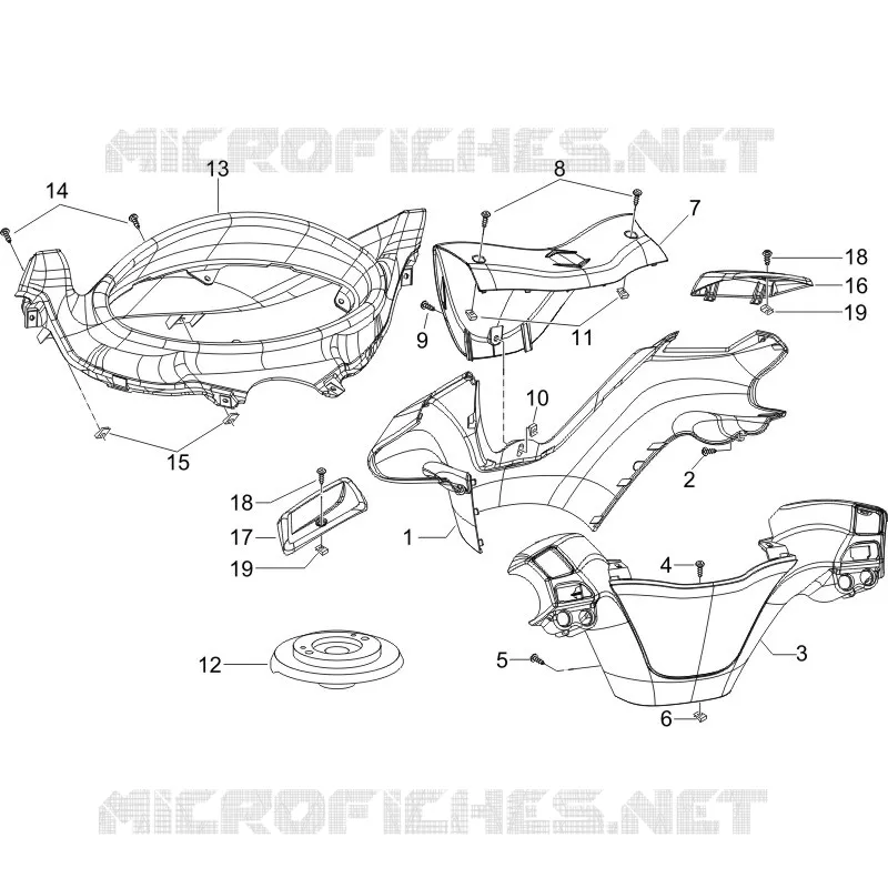 Couvertures guidon PIAGGIO PIAGGIO-SCOOTER 250 X8 2006  X8 ie