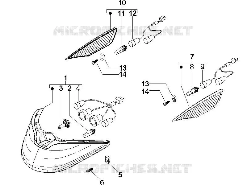Eclairages avant - Clignotants PIAGGIO PIAGGIO-SCOOTER 250 X8 2007  X8 ie