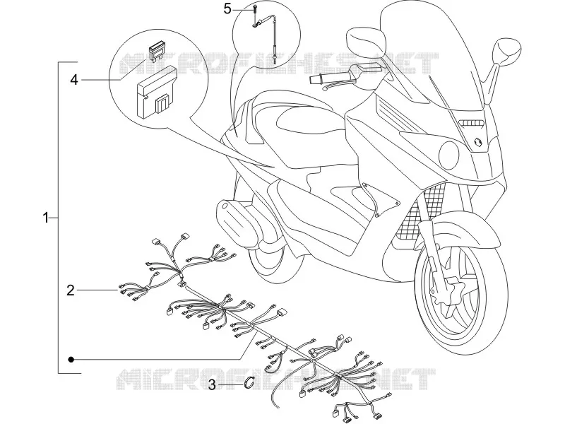 Faisceau de câbles principal PIAGGIO PIAGGIO-SCOOTER 250 X8 2008  X8 ie