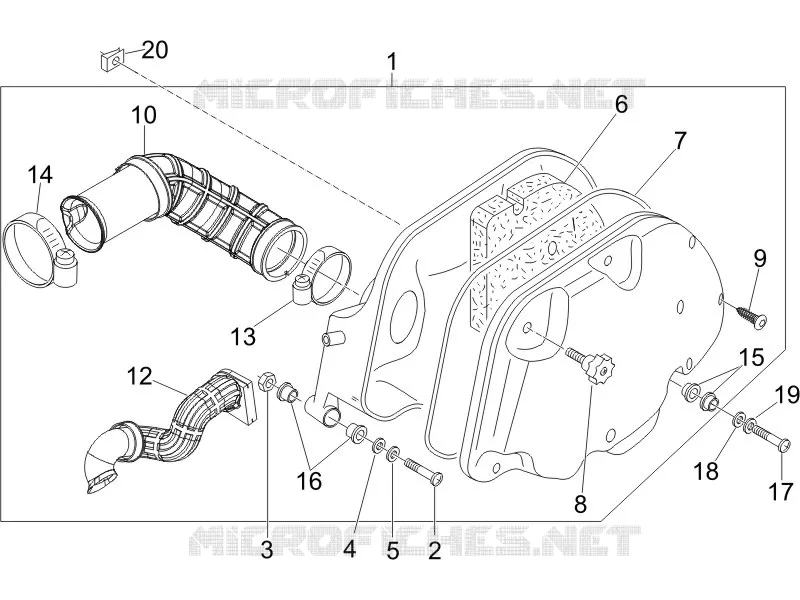 Filtre à air PIAGGIO PIAGGIO-SCOOTER 250 X8 2008  X8 ie