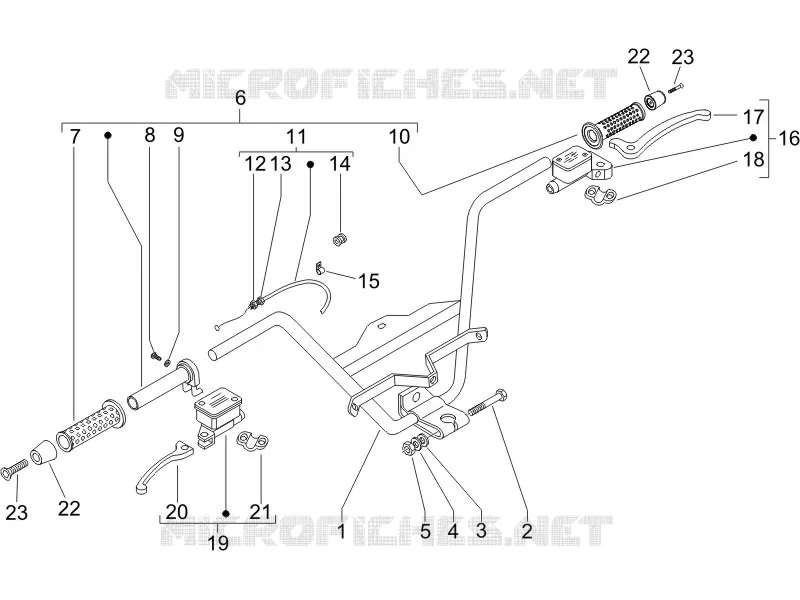 Guidon - Maître cylindre PIAGGIO PIAGGIO-SCOOTER 250 X8 2006  X8 ie