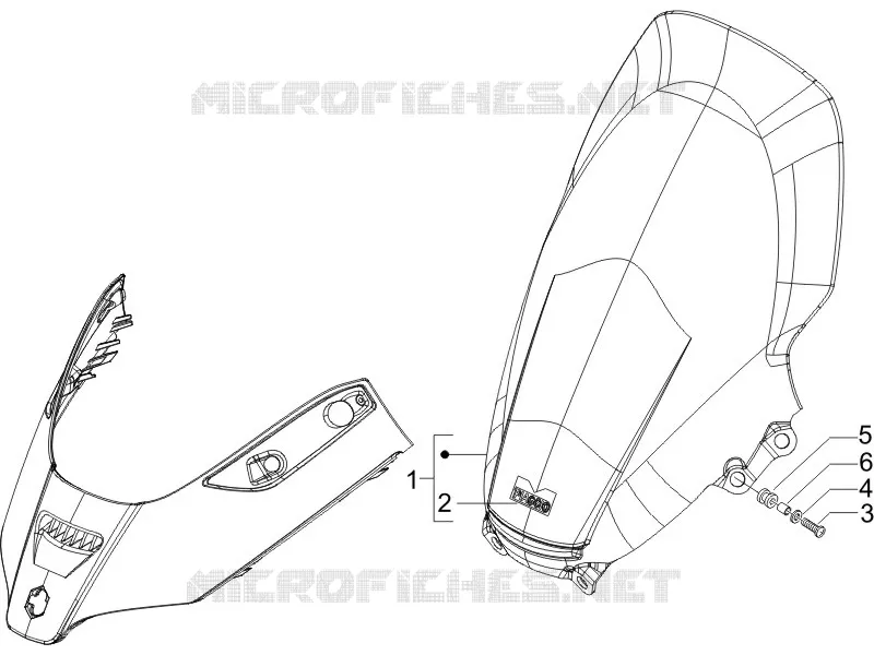 Pare-brise - Glaces PIAGGIO PIAGGIO-SCOOTER 250 X8 2008  X8 ie