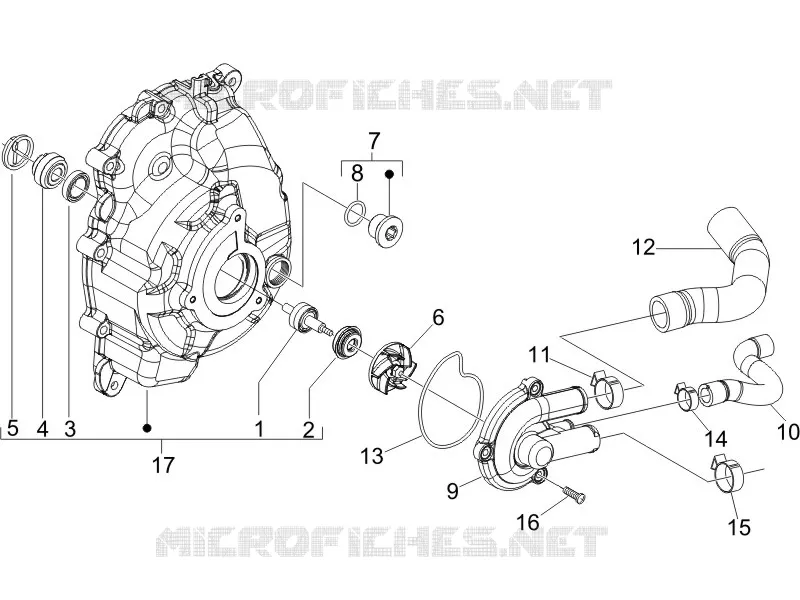 Pompe à eau PIAGGIO PIAGGIO-SCOOTER 250 X8 2007  X8 ie