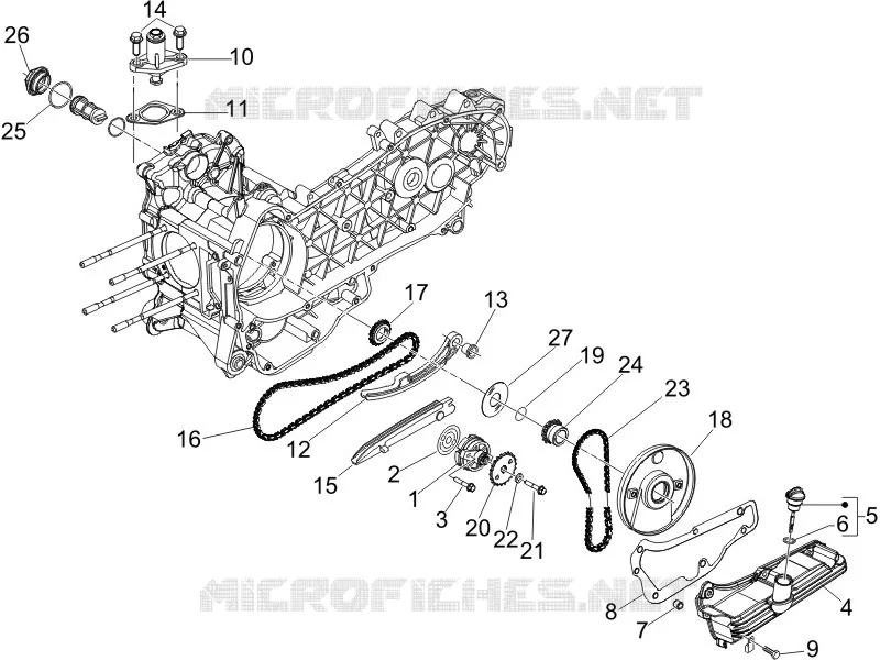 Pompe à huile PIAGGIO PIAGGIO-SCOOTER 250 X8 2007  X8 ie