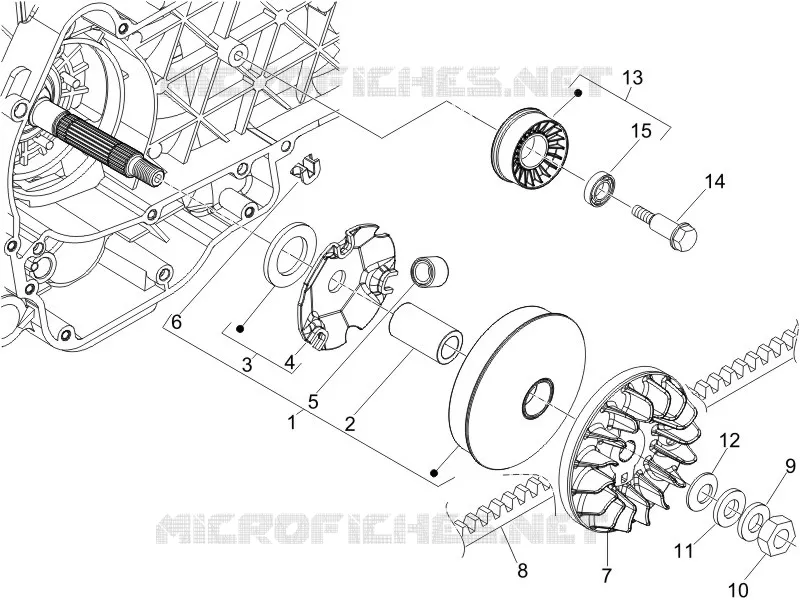 Poulie motrice PIAGGIO PIAGGIO-SCOOTER 250 X8 2007  X8 ie