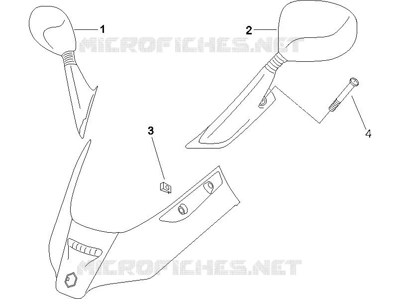 Rétroviseur/s PIAGGIO PIAGGIO-SCOOTER 250 X8 2007  X8 ie