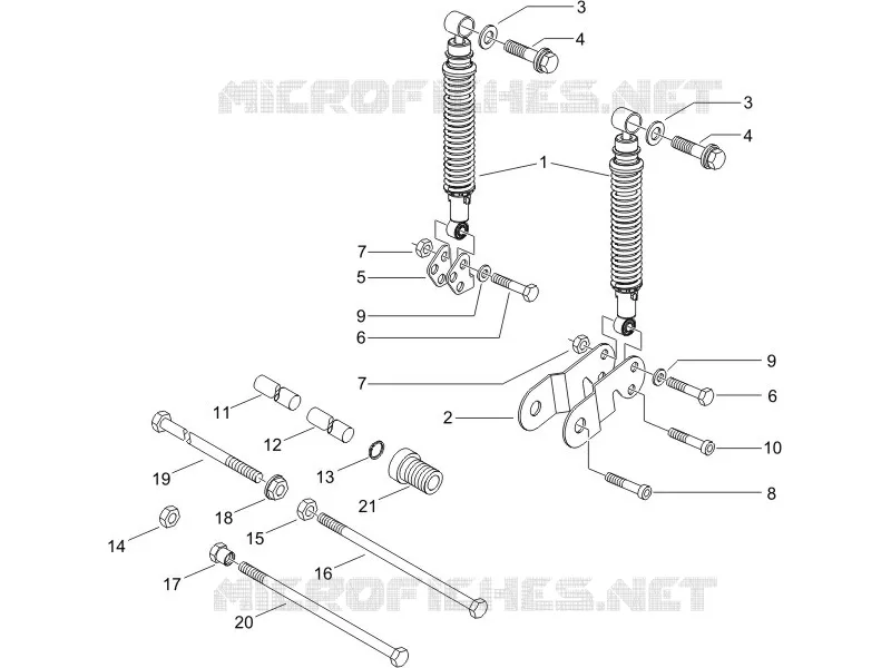 Suspension arrière - Amortisseur/s PIAGGIO PIAGGIO-SCOOTER 250 X8 2007  X8 ie