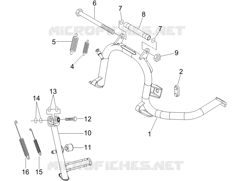 Béquille/s PIAGGIO PIAGGIO-SCOOTER 250 X8 2006  X8 ie