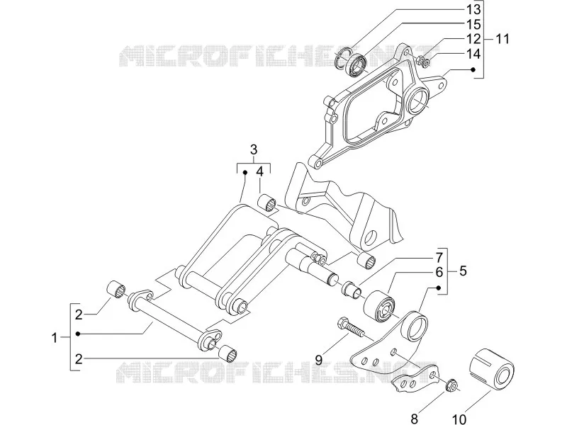 Bras oscillant PIAGGIO PIAGGIO-SCOOTER 250 X8 2008  X8 ie