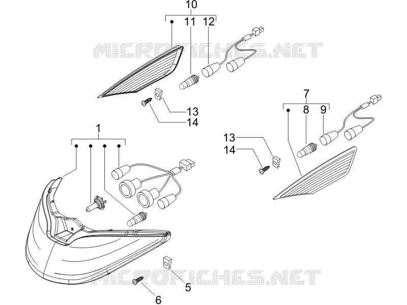 Eclairages avant - Clignotants PIAGGIO PIAGGIO-SCOOTER 250 X8 2008  X8 ie