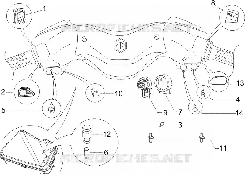 Inverseurs - Commutateurs - Boutons - Interrupteurs PIAGGIO PIAGGIO-SCOOTER 250 X8 2005  X8 ie