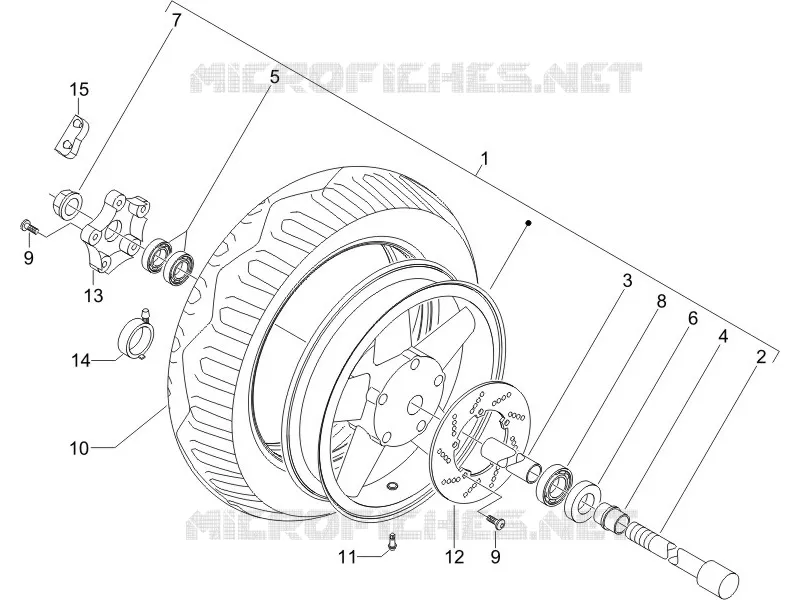 Roue avant PIAGGIO PIAGGIO-SCOOTER 250 X8 2007  X8 ie