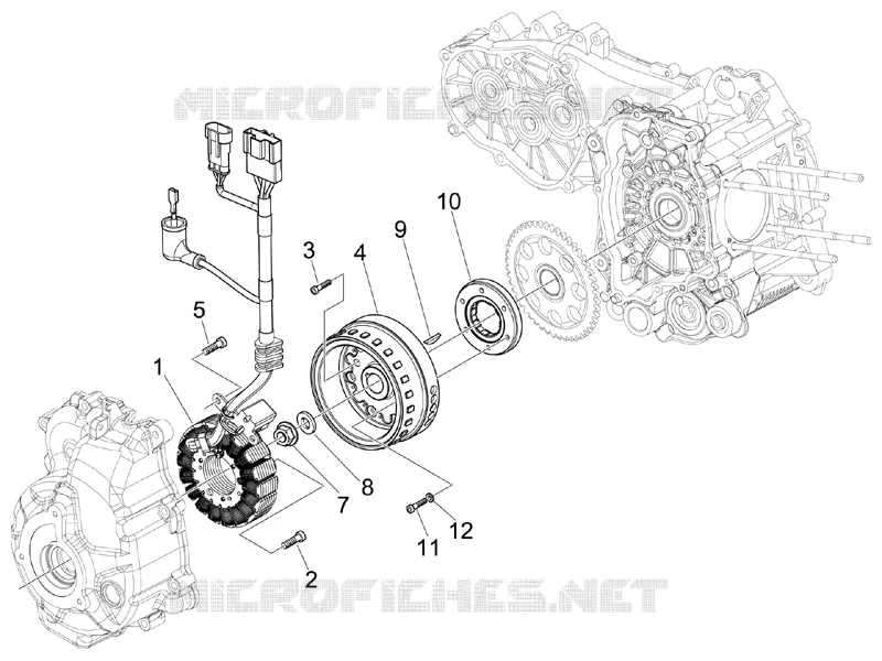 Volant magnetique PIAGGIO PIAGGIO-SCOOTER 250 X8 2008  X8 ie