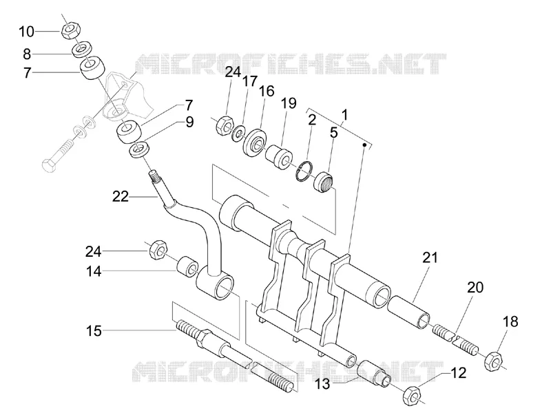 Bras oscillant PIAGGIO PIAGGIO-SCOOTER 400 X8 2008  X8 ie (Euro 3)