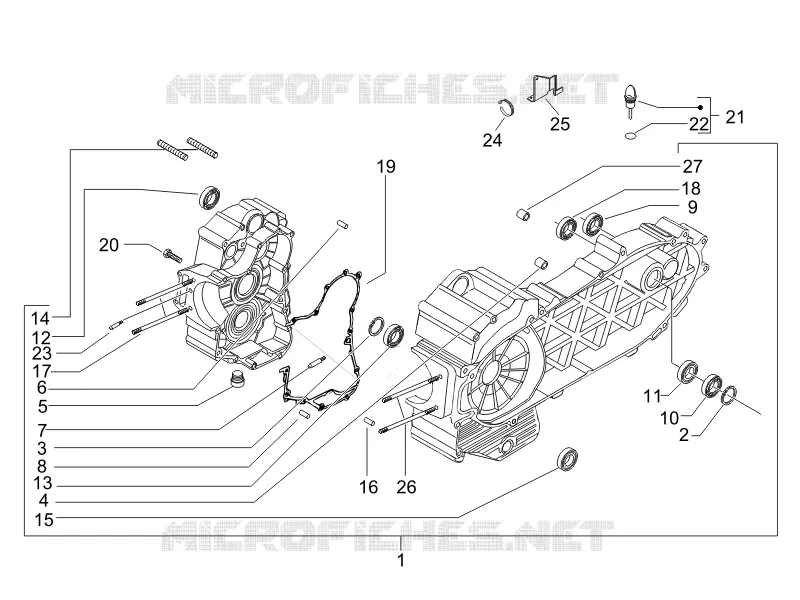 Carter PIAGGIO PIAGGIO-SCOOTER 400 X8 2007  X8 ie (Euro 3)