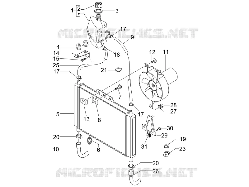 Instalation de refoidissement PIAGGIO PIAGGIO-SCOOTER 400 X8 2008  X8 ie (Euro 3)