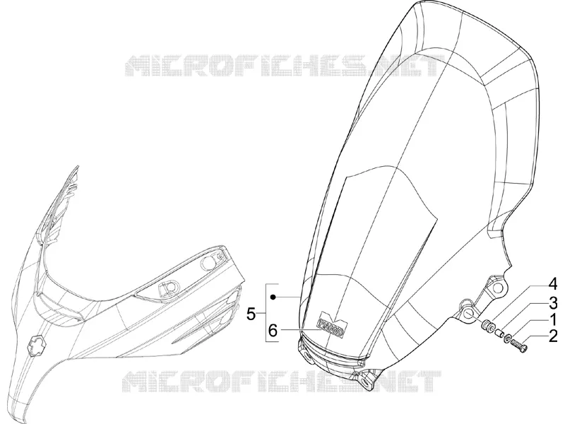 Pare-brise - Glaces PIAGGIO PIAGGIO-SCOOTER 400 X8 2006  X8 ie (Euro 3)