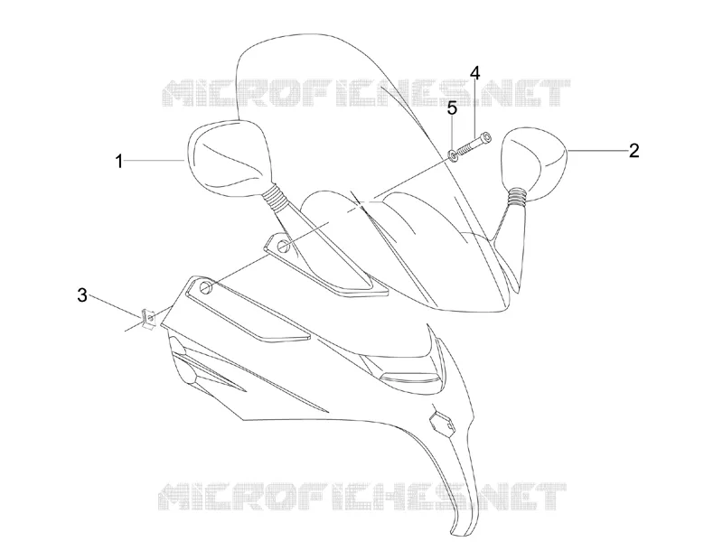 Rétroviseur/s PIAGGIO PIAGGIO-SCOOTER 400 X8 2006  X8 ie (Euro 3)