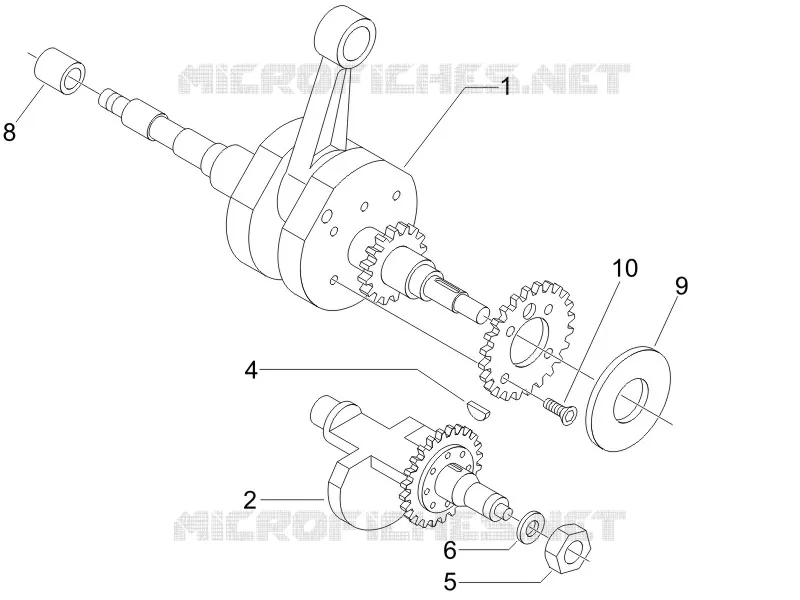 Vilebrequin PIAGGIO PIAGGIO-SCOOTER 400 X8 2006  X8 ie Euro 3