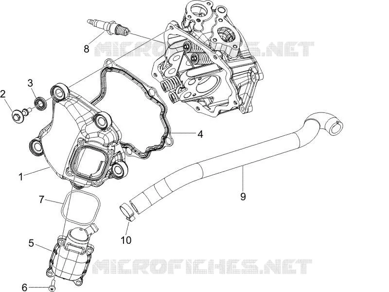 Couvercle culasse PIAGGIO PIAGGIO-SCOOTER 125 X9 2007  X9 Evolution Euro 3