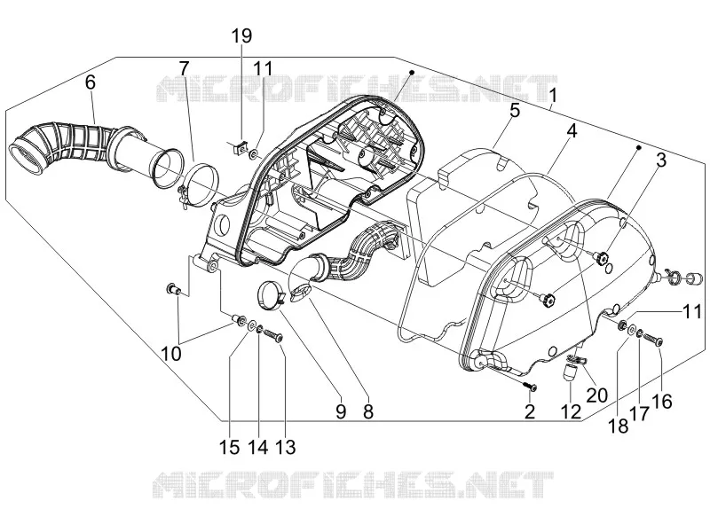 Filtre à air PIAGGIO PIAGGIO-SCOOTER 400 X8 2007  X8 ie Euro 3