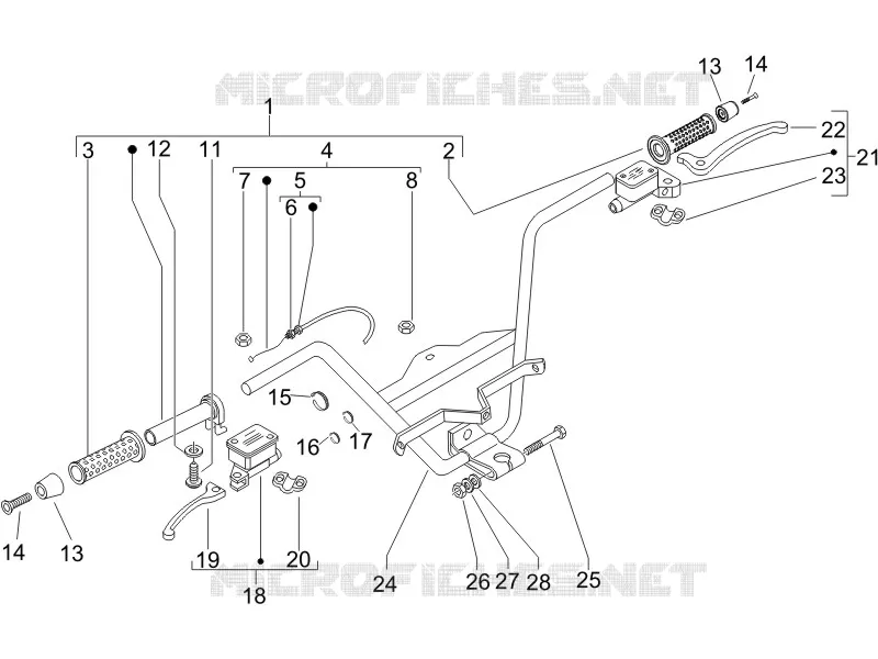 Guidon - Maître cylindre PIAGGIO PIAGGIO-SCOOTER 400 X8 2007  X8 ie Euro 3