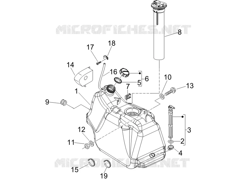 Réservoir carburant PIAGGIO PIAGGIO-SCOOTER 400 X8 2007  X8 ie Euro 3