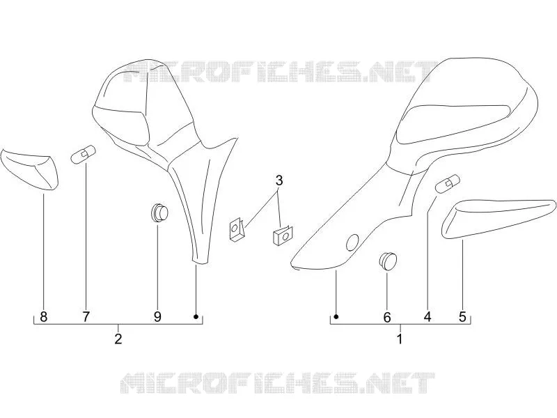 Rétroviseur/s PIAGGIO PIAGGIO-SCOOTER 400 X8 2007  X8 ie Euro 3