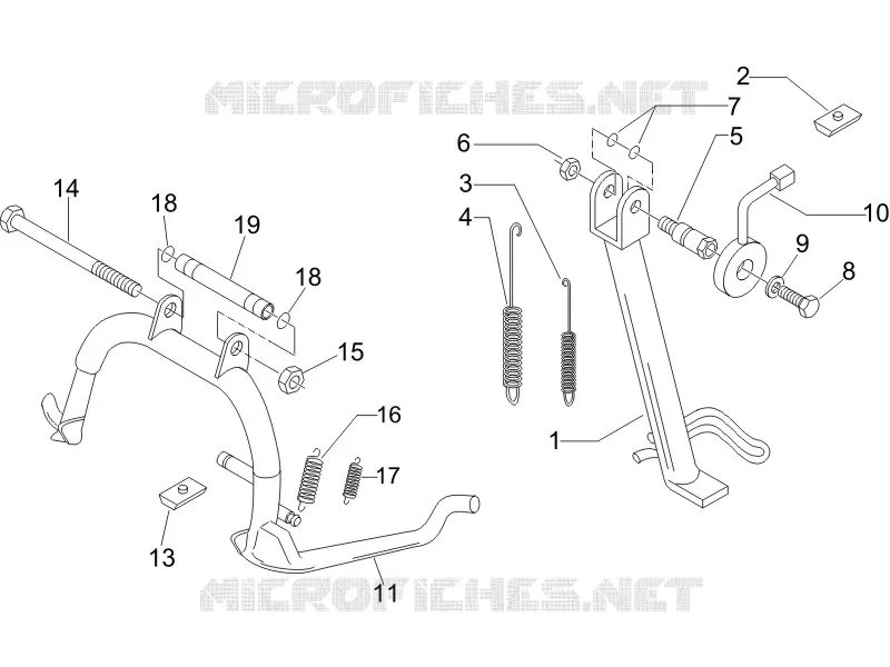 Béquille/s PIAGGIO PIAGGIO-SCOOTER 400 X9 2008  X8 ie Euro 3