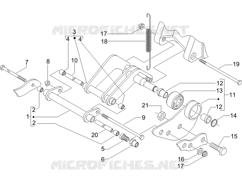Bras oscillant PIAGGIO PIAGGIO-SCOOTER 125 X9 2007  X9 Evolution Euro 3