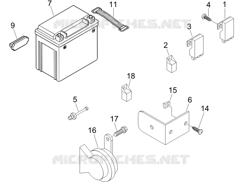 Relais - Batterie - Avertisseur sonore PIAGGIO PIAGGIO-SCOOTER 125 X9 2007  X9 Evolution Euro 3