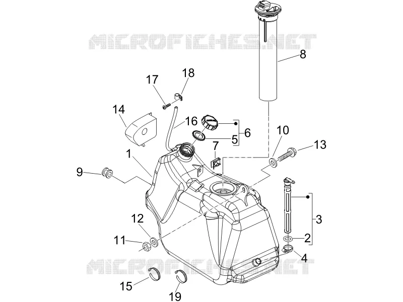 Réservoir carburant PIAGGIO PIAGGIO-SCOOTER 400 X9 2008  X8 ie Euro 3
