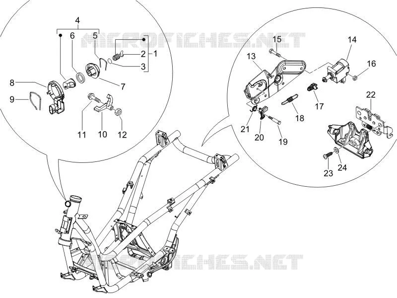 Serrures PIAGGIO PIAGGIO-SCOOTER 125 X9 2007  X9 Evolution Euro 3