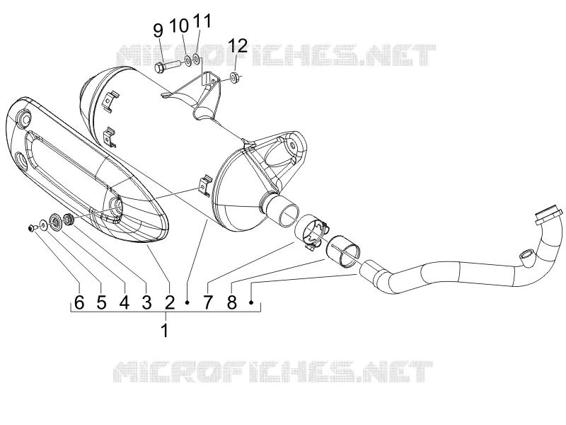 Silencieux PIAGGIO PIAGGIO-SCOOTER 400 X9 2008  X8 ie Euro 3