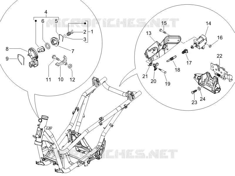 Serrures PIAGGIO PIAGGIO-SCOOTER 125 X9 2006  X9 Evolution Potenziato
