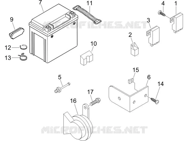 Relais - Batterie - Avertisseur sonore PIAGGIO PIAGGIO-SCOOTER 125 X9 2006  X9 Evolution powered