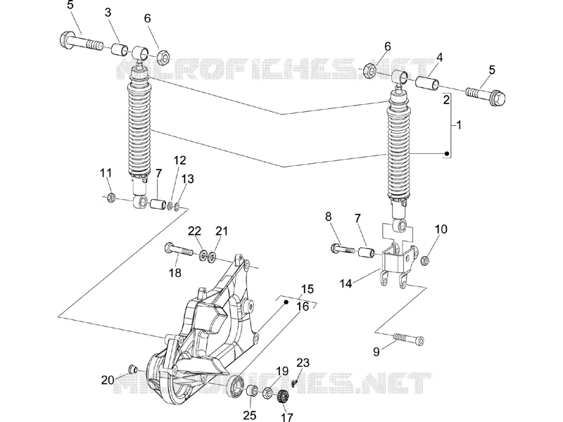 Suspension arrière - Amortisseur/s PIAGGIO PIAGGIO-SCOOTER 250 X9 2006  X9 Evolution