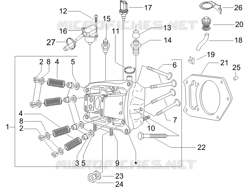 Ensemble culasse - Soupape PIAGGIO PIAGGIO-SCOOTER 500 X9 2007  X9 Evolution