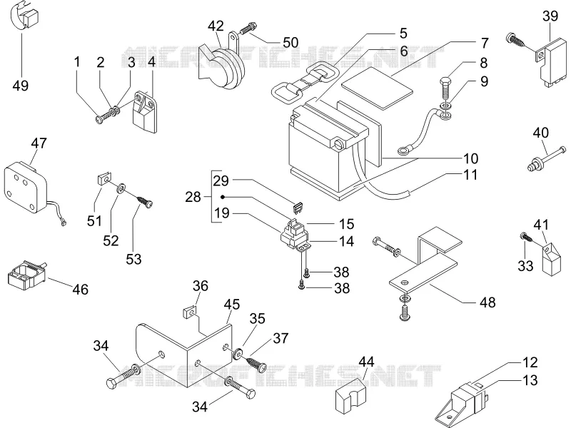 Relais - Batterie - Avertisseur sonore PIAGGIO PIAGGIO-SCOOTER 500 X9 2006  X9 Evolution